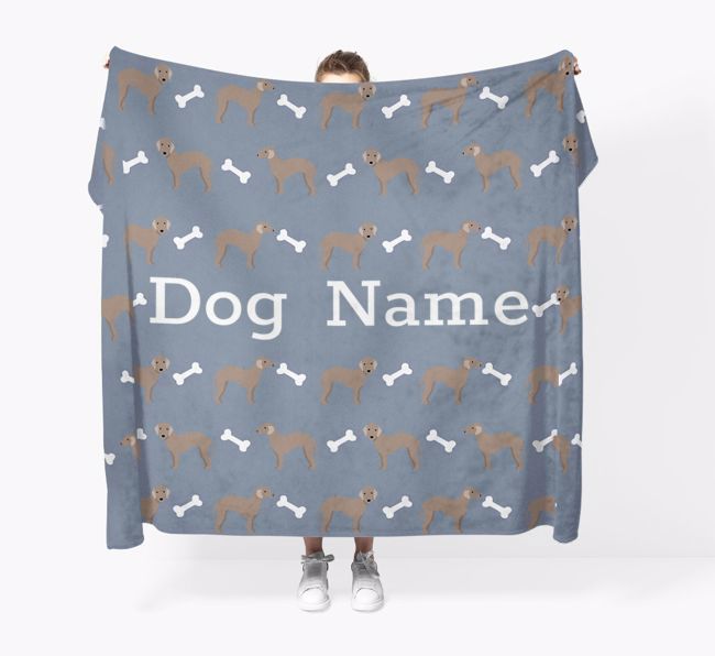 'Bone Pattern' - Personalized {breedFullName} Blanket